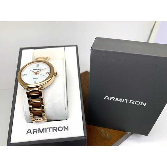 Armitron Women\'s Watch 75/5618RG Quartz Mother of Pearl Dial Rose Gold Steel main image 8